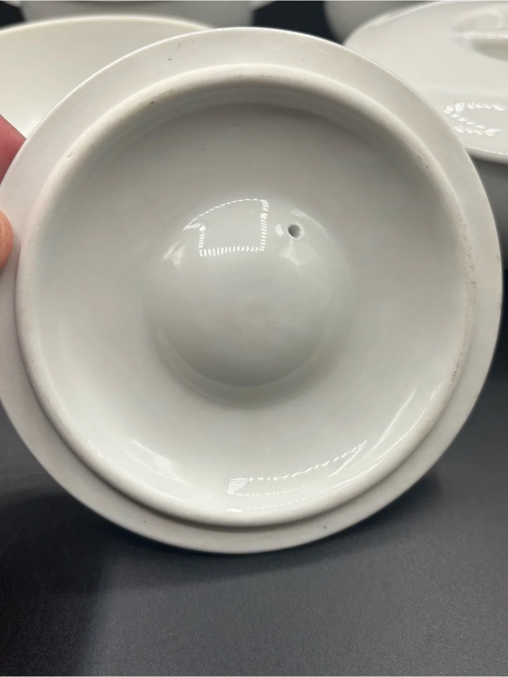 APILCO Set of 4 Porcelaine à Feu Covered Soup Bowls / Individual Casseroles